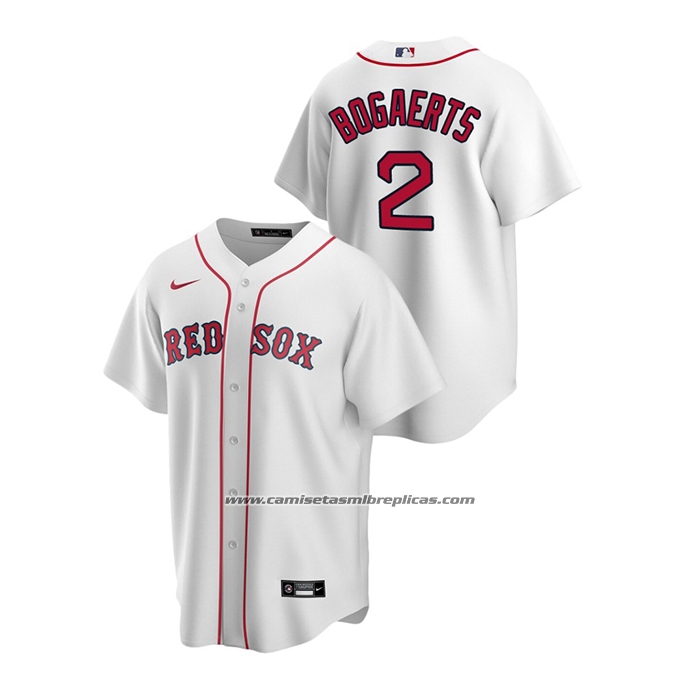 Camiseta Beisbol Hombre Boston Red Sox Xander Bogaerts Replica Primera Blanco